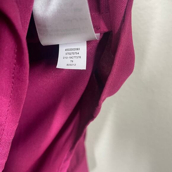 Chico's 1 or 8/10 Notched-Detail V-Neck Pullover Shirt Blouse Pink Long Sleeves - Picture 10 of 10